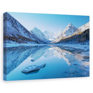 Tablou canvas - Lacul Akkem, Peisaj, Munte, Zapada, inghet, 60 x 90 cm