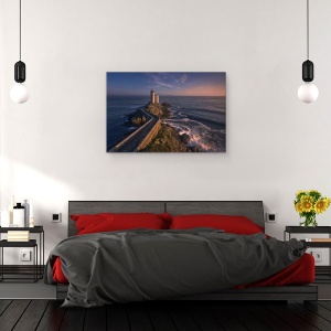 Tablou canvas - Le Petit-Minou, Bretagne, Far, Atlantic, Apus De Soare, Mare, 60 x 90 cm - Img 3
