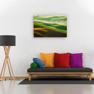 Tablou canvas - Libertate..., Peisaj, Copaci, Campuri, Dimineata, 60 x 90 cm - Img 2