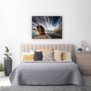 Tablou canvas - Locul Ales, Blocati, Cer, Peisaj, Rugina, Ruginit, 50 x 70 cm - Img 3