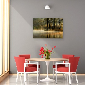 Tablou canvas - Lumina Tacuta, Iaz, Dimineata, Polonia, Lac, 60 x 90 cm - Img 4