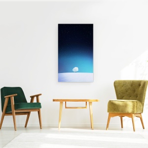 Tablou canvas - Mar, Iarna, Stele, Cer, Zapada, Noapte, 50 x 80 cm - Img 2