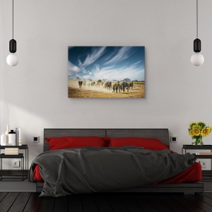 Tablou canvas - Meditatie, Nature, Africa, Salbatice, Elefanti, 60 x 90 cm - Img 3