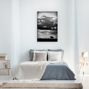 Tablou canvas - Mergand Sub Cerul African, Elefant, Salbatic, Natura, Safari, 60 x 90 cm - Img 3