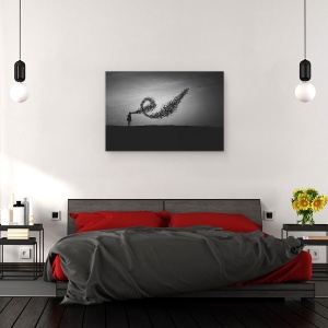 Tablou canvas - Mintea, Conceptual, Ireal, Stare De Spirit, Tristete, Intuneric, 60 x 90 cm - Img 3