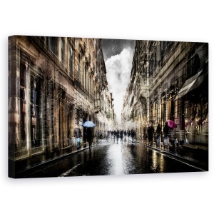 Tablou canvas - Moda Stradala, Panorama, Bulevard, Umbrela, 50 x 80 cm
