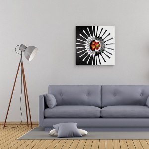 Tablou canvas - Modele De Capsuni, Capsuni, Fructe, Furculite, 90 x 90 cm - Img 2