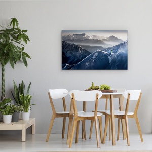 Tablou canvas - Momente De Tacere Inainte De Coborare, Actiune, Schi, Alpinism, Freeride, 50 x 80 cm - Img 4