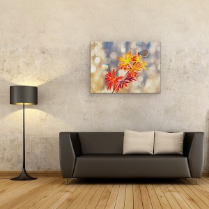 Tablou Canvas - Momente Septembrie, Fluture, Insecta, Rosu, Toamna, 60 x 80 cm - Img 2