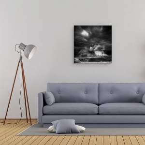 Tablou canvas - Muro Time, Far, Peisaj Marin, Intuneric, Punct, 60 x 60 cm - Img 2