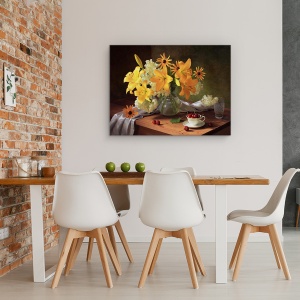 Tablou Canvas - Natura Moarta Cu Crini, 75 x 100 cm - Img 4