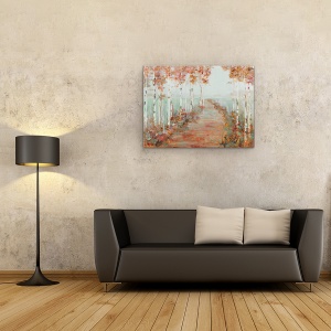 Tablou canvas - Natura, Peisaj, Copaci, Lac, Toamna, 60 x 80 cm - Img 2