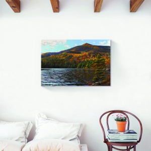 Tablou decorativ canvas cu peisaj de toamnă la lac