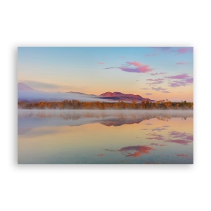 Tablou Canvas - Natura, Peisaj, Lac, Padure, Toamna, Apus de soare, 40 x 60 cm