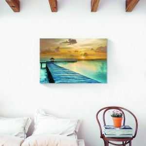 Tablou canvas peisaj natură cu apus de soare 80x120 cm