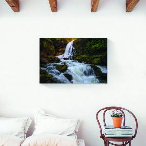 Tablou canvas natură pădure și cascadă 40x60 cm