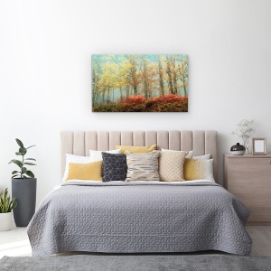 Tablou canvas - Natura, Peisaj, Padure De Toamna, Pictura, 50 x 80 cm - Img 3