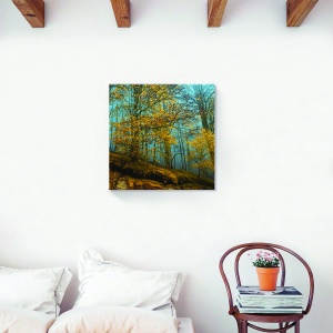 Tablou decorativ canvas peisaj pădure toamnă 60x60 cm