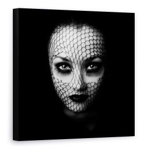 Tablou canvas - Negru, Femeie, Fata, Panza, Studio, Portret, 60 x 60 cm