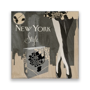 Tablou Canvas - New York, Style, Femeie, Cladiri, Sac, 60 x 60 cm