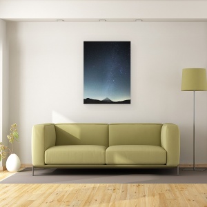 Tablou canvas - Noaptea Meteoritilor, Vulcan, Munte, Peisaj, Noapte, Joaca, Meteorit, 50 x 70 cm - Img 2