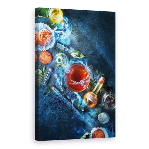 Tablou canvas - Nu Va Faceti Griji Amestec, Natura Moarta, Ceai, Bea, Sticla60 x 90 cm