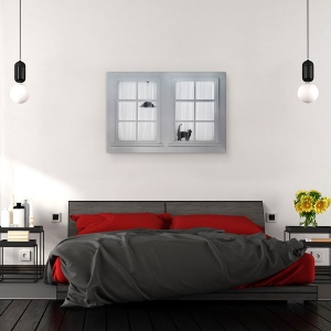 Tablou canvas - O Altfel De Olanda, Punct, Fereastra, Perdea, 40 x 60 cm - Img 3