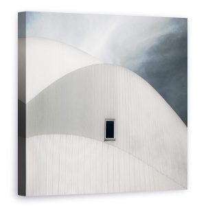 Tablou canvas - O Camera de Vizionare, Teatru, Fereastra, Alb, Cladire, Dusseldorf, Germania, 60 x 60 cm