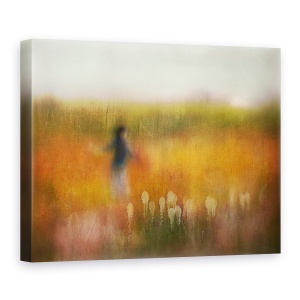 Tablou canvas - O Fata, Flori, Fata, Textura, Pictor, Vara, 50 x 70 cm
