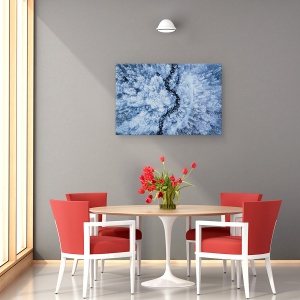 Tablou canvas - O Frumusete Rece, Peisaj, Aeriana, Iarna, Zapada, 80 x 120 cm - Img 4