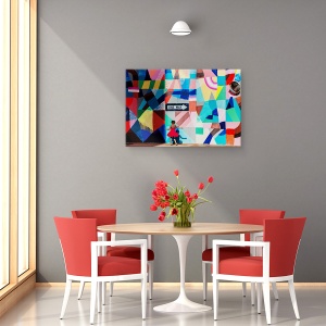 Tablou canvas - O Singura Cale, Mayahayuk, Strada, Colorat, Rosu, Perth, 60 x 90 cm - Img 4