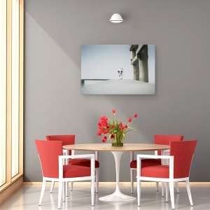 Tablou canvas - O Zi Pe Litoral, Peisaj, Caini, Animale, Plaja, 80 x 120 cm - Img 4