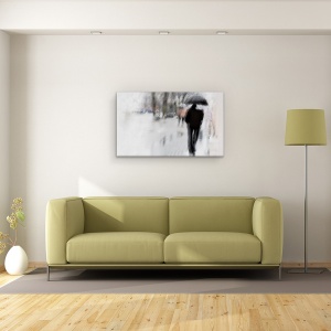 Tablou canvas - Observatorul, Umbrela, Ploaie, Persoana, Ploaie, 50 x 80 cm - Img 2