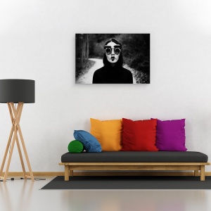 Tablou canvas - Ochelari, Portret, Ochelari, Buze, Gura, Femeie, 40 x 60 cm - Img 2