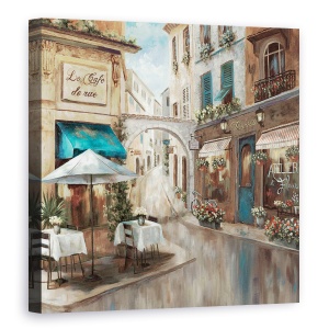 Tablou canvas - Oras, Cafenea, Flori, Liniste, Pictura, 60 x 60 cm