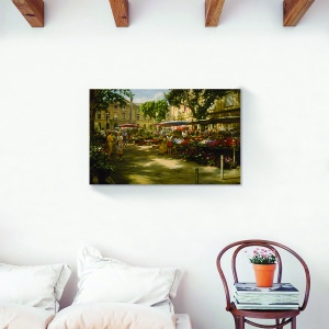 Tablou canvas decorativ Piața de flori 60x90 cm