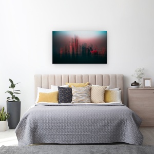 Tablou canvas - Orizontul Din Abu Dhabi , Cer, Abstract, Rosu, Blurat, 50 x 80 cm - Img 3