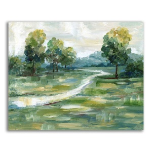 Tablou Canvas - Peisaj, Natura, Drumet, Padure, Primavara, Verde, 60 x 75 cm - Img 1