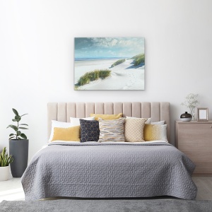 Tablou canvas - Peisaj, Natura, Nisip, Mare, Valuri, Pictura, 75 x 100 cm - Img 3