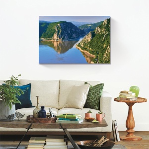 Tablou Canvas - Peisaj, Romania, Portile din fier, Apus de soare, 80 x 120 cm - Img 2