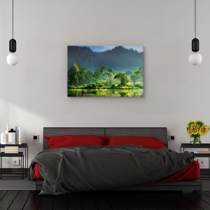Tablou canvas - Pictura naturii, Peisaj, Indonesia, Rau, Canal, 60 x 90 cm - Img 3