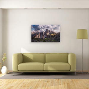 Tablou canvas - Pierdut, Dolomiti, Munti, Coliba, Peisaj, Italia, 50 x 80 cm - Img 2