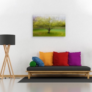 Tablou canvas - Pisica De Langa Copac, Copac, Frunza, Frunze, Impresionista, Artistic, 60 x 90 cm - Img 2