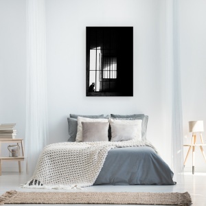 Tablou canvas - Pisica, In Fiecare Zi, Animal Captiv, Alb-Negru, 60 x 90 cm - Img 3
