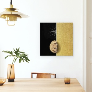 Tablou canvas - Pisica Timida, Pisica, Laba, Gheare, Mustati, Umor, 90 x 90 cm - Img 4