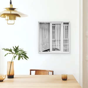 Tablou canvas - Pisoiul Din Fereastra, Belgia, Anvers, Pisica, Fereastra, Ferestre, 90 x 90 cm - Img 4