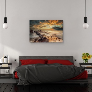 Tablou canvas - Plaja Angry, Peisaj, Coasta, Mare, Apus De Soare, 80 x 120 cm - Img 3