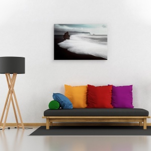 Tablou canvas - Plaja Neagra, Peisaj Marin, Surf, Nisip Negru, 60 x 90 cm - Img 2