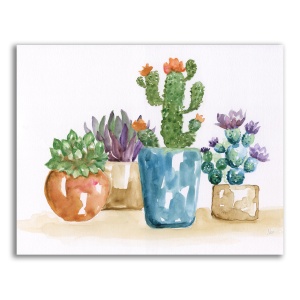 Tablou Canvas - Plante, Cactus, Vaze, Color, 60 x 75 cm