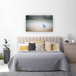 Tablou canvas - Ploaie De Vara, Peisaj, Umbrela, Plaja, 50 x 80 cm - Img 3